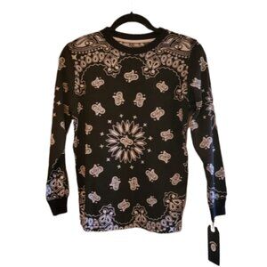 Black and White Blackjack Boys Long Sleeve Shirt